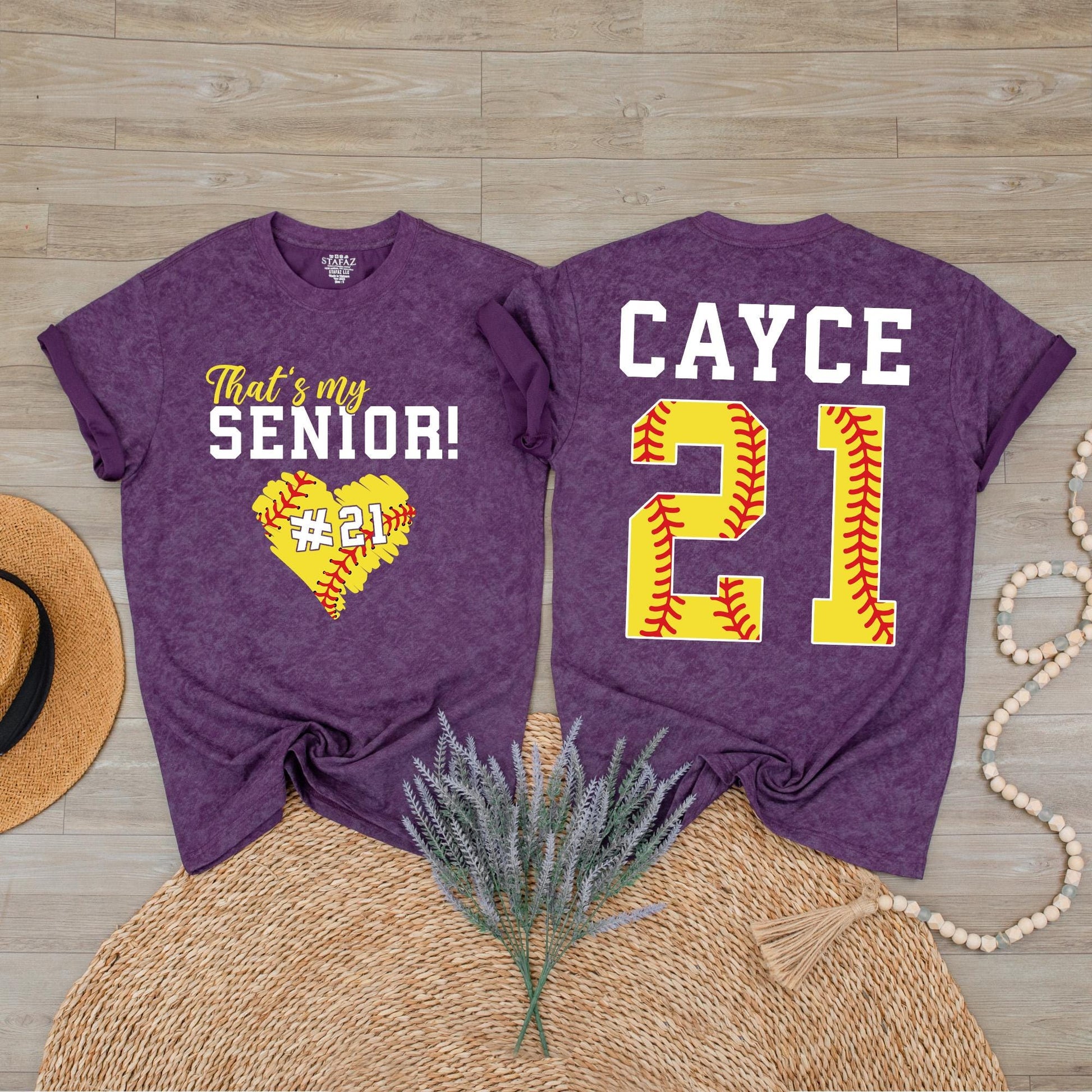 That's My Softball Senior 2025 T-Shirt for Girls, Custom Softball Mom Tee, Senior Night Game Day Shirt
