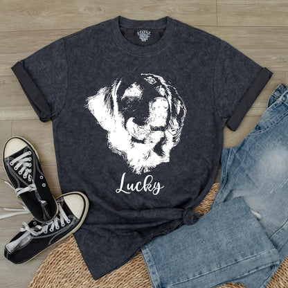 Custom Pet Photo Shirt for Humans Create Your Own Dog Cat Portrait Name Tee