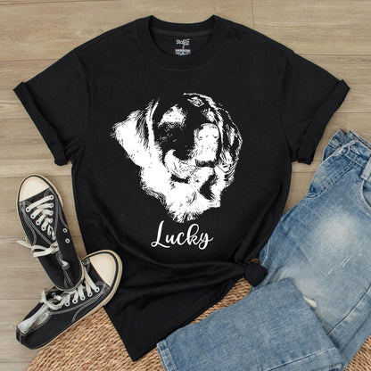 Custom Pet Photo Shirt for Humans Create Your Own Dog Cat Portrait Name Tee