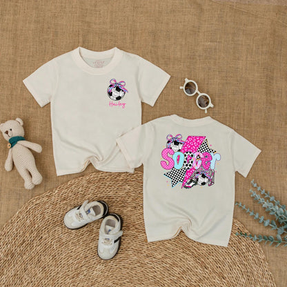 Personalized Soccer Bow Baby Romper for Baby Girl Game Day Outfit Future Soccer Player Sports Gift