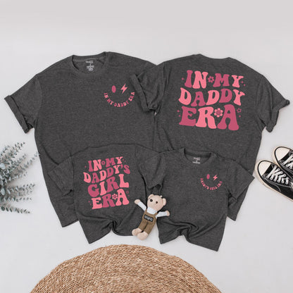 In My Daddy's Girl Era Matching Outfit Baby Romper Tee and Dad Shirt Family Gift Newborn Girl