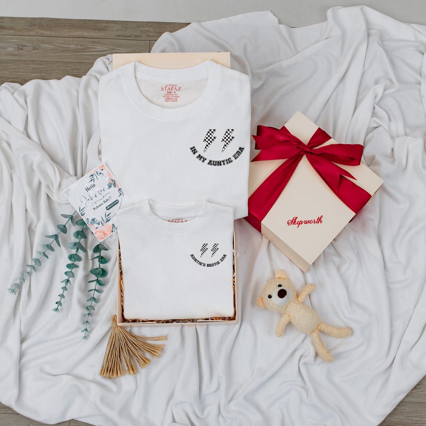 In My Auntie Era Matching Outfit Cool Aunt Shirt Baby Shower Gift Auntie And Niece Newborn Girl Romper 
