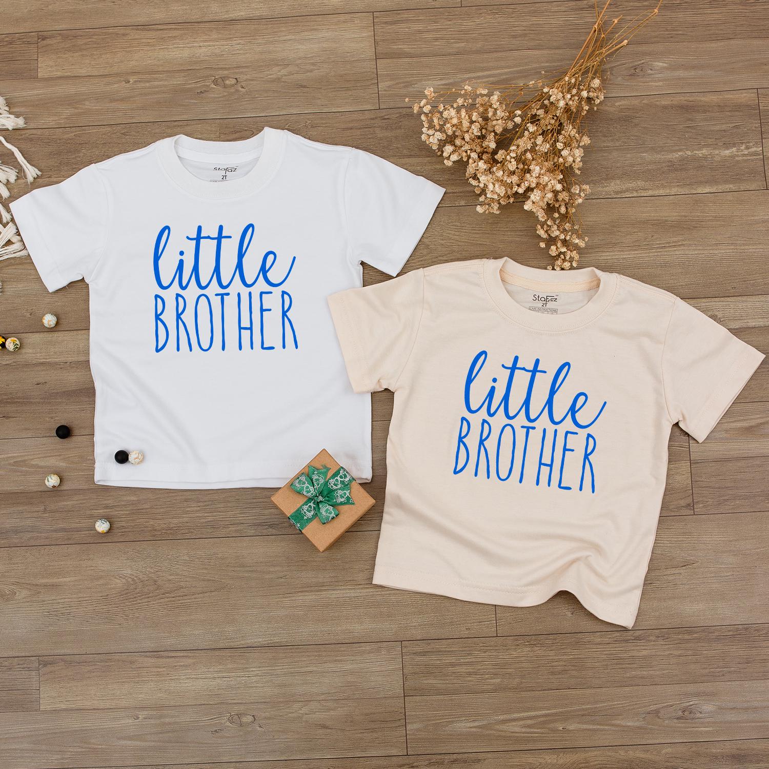 Retro Lil Brother Baby Outfit Newborn Romper for Boys First Birthday Gift Soft Cotton