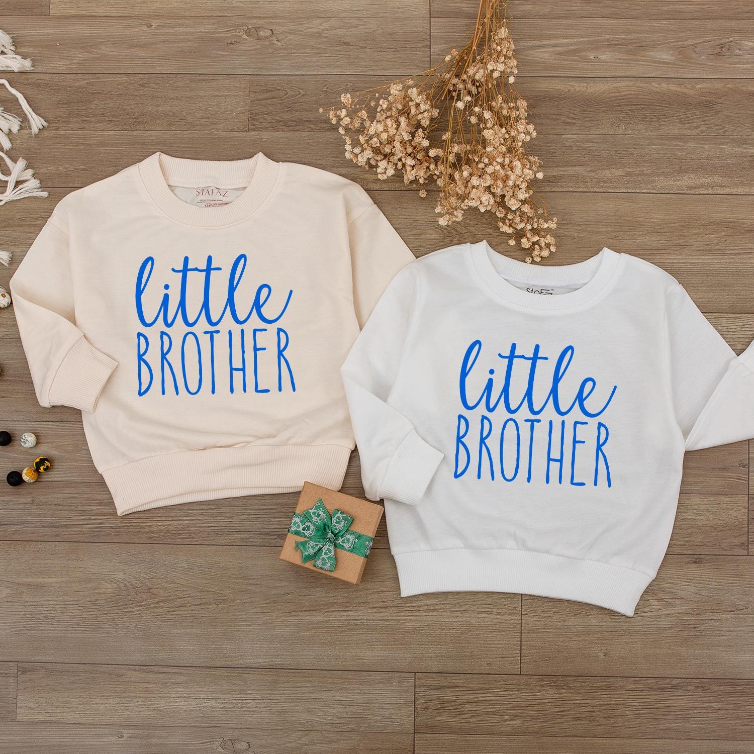 Retro Lil Brother Baby Outfit Newborn Romper for Boys First Birthday Gift Soft Cotton