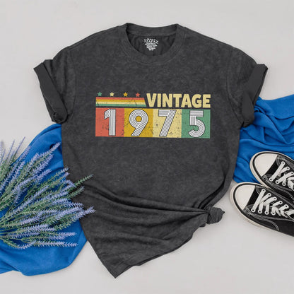Personalized 1975 Vintage Shirt Classic 50th Birthday Outfit Retro Color Custom Gift for Women Men 1975 Birthday Outfit