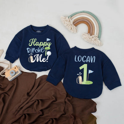 Baby Boy Golf First Birthday Outfit Custom Romper Birdie Party Clothes 1st Birthday Gift for Boys