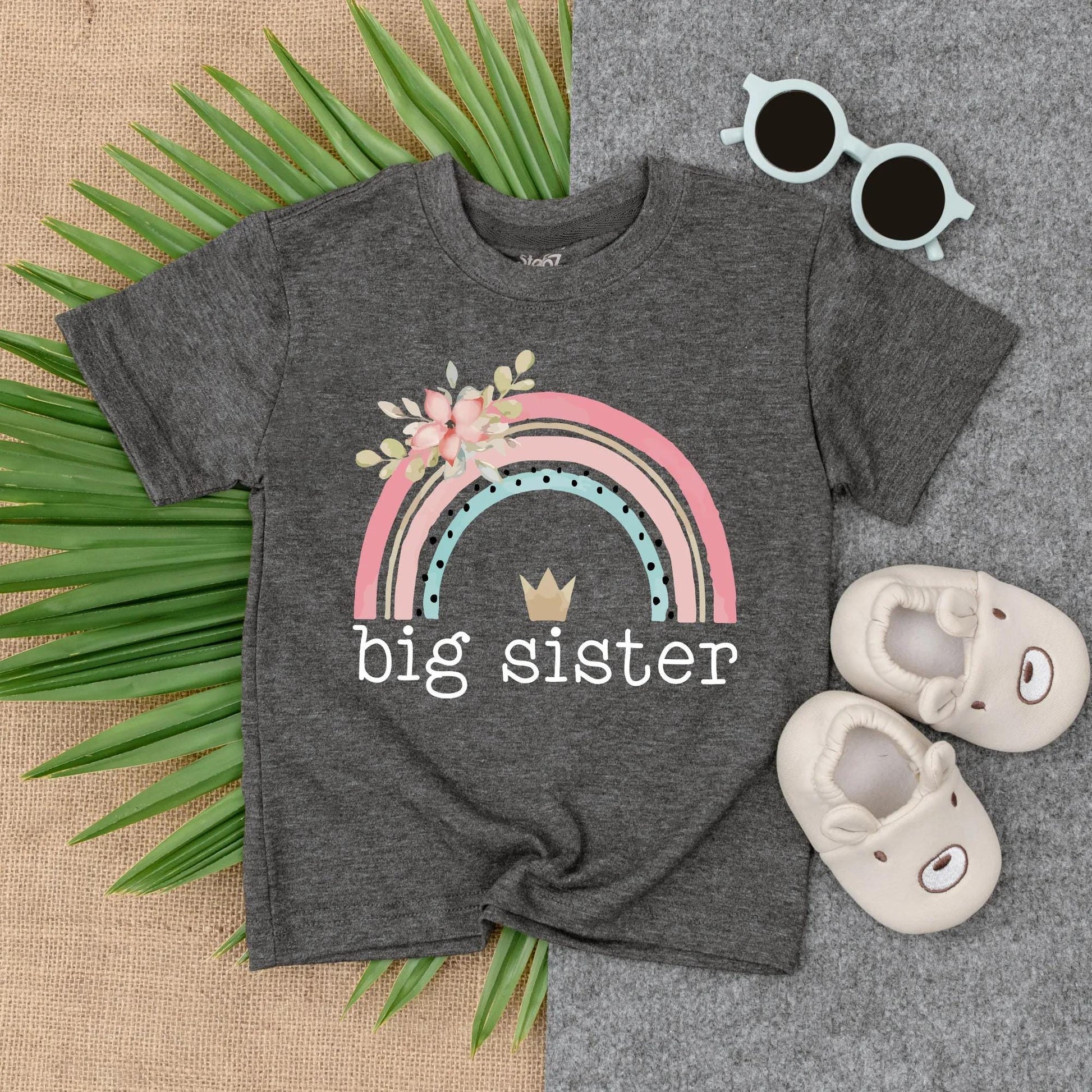 Big Sister Bubble Romper & Tee Summer Outfit Baby Girl Clothes Toddler Youth Gift Idea