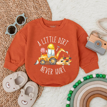 Farm Baby Boy Bodysuit - 'A Little Dirt Never Hurt' Tractor Romper, Country Boy Clothes, Infant Gift, Baby Boy Outfit