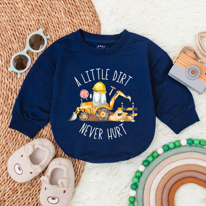 Farm Baby Boy Bodysuit - 'A Little Dirt Never Hurt' Tractor Romper, Country Boy Clothes, Infant Gift, Baby Boy Outfit