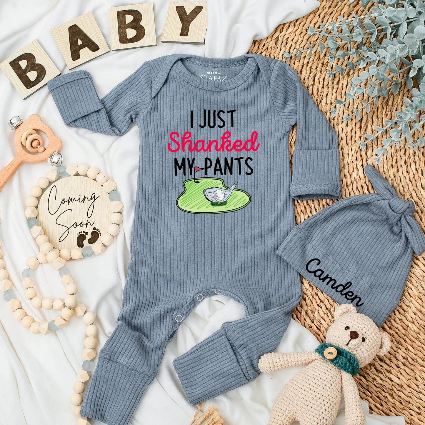 I Just Shanked My Pants Baby Bodysuit, Funny Golf Outfit for Baby, Newborn Golf Gift, Cute Baby Shower Present