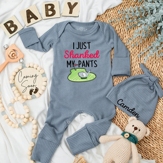 I Just Shanked My Pants Baby Bodysuit, Funny Golf Outfit for Baby, Newborn Golf Gift, Cute Baby Shower Present