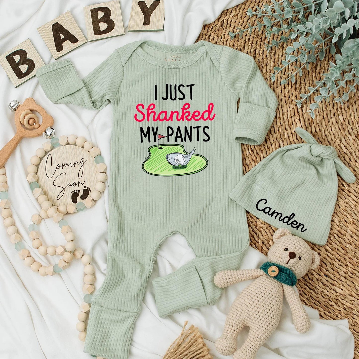 I Just Shanked My Pants Baby Bodysuit, Funny Golf Outfit for Baby, Newborn Golf Gift, Cute Baby Shower Present