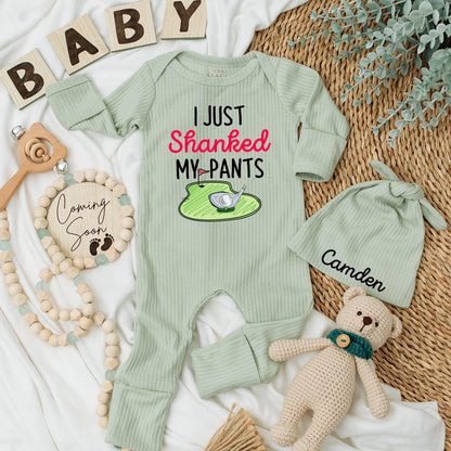 I Just Shanked My Pants Baby Bodysuit, Funny Golf Outfit for Baby, Newborn Golf Gift, Cute Baby Shower Present