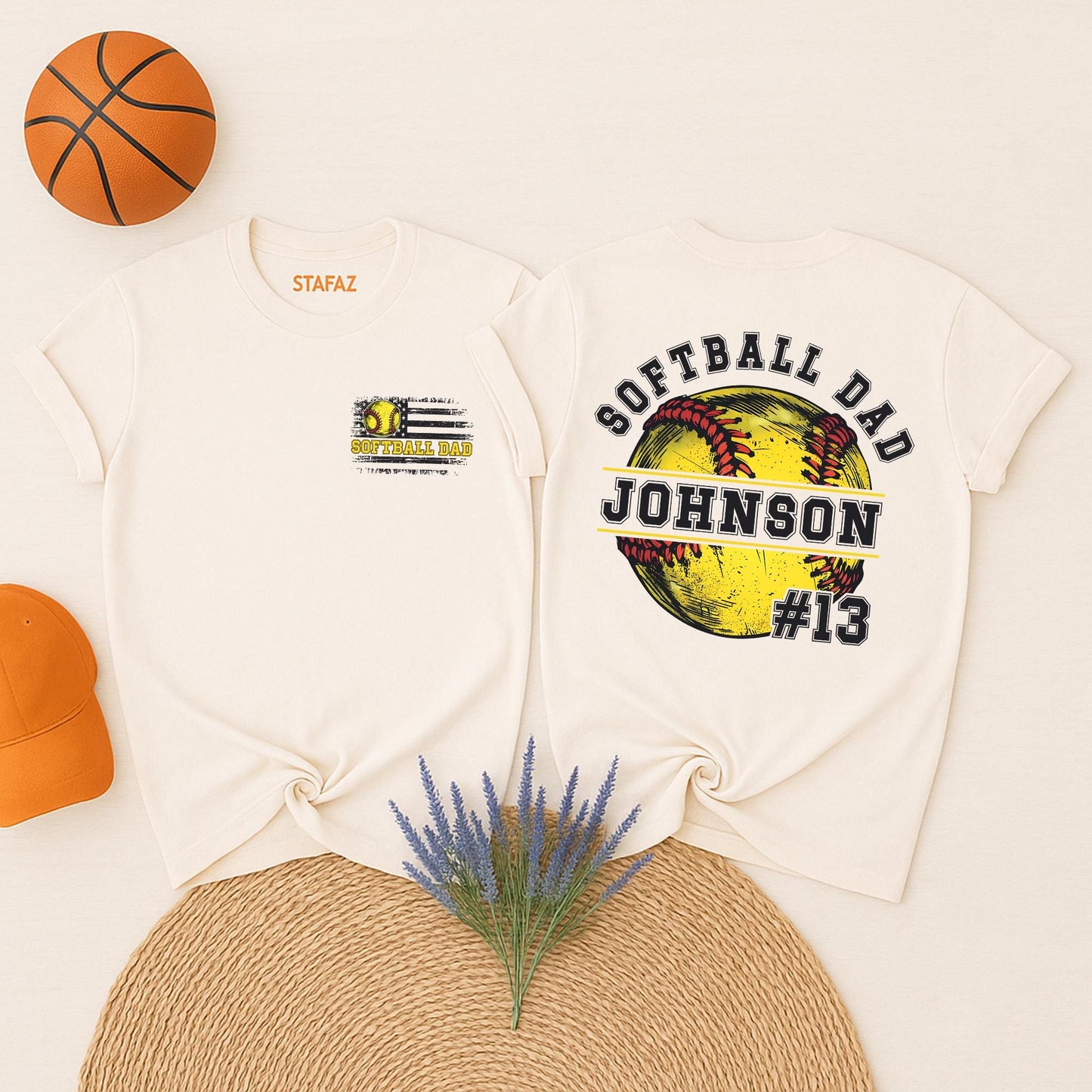 Custom Softball Dad Jersey Shirt with Name & Number Perfect for Father's Day or Team Gifts