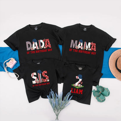 Baseball Family Matching Shirts Custom Liam Birthday Boy Baseball Team Outfit for Mom Dad Kids