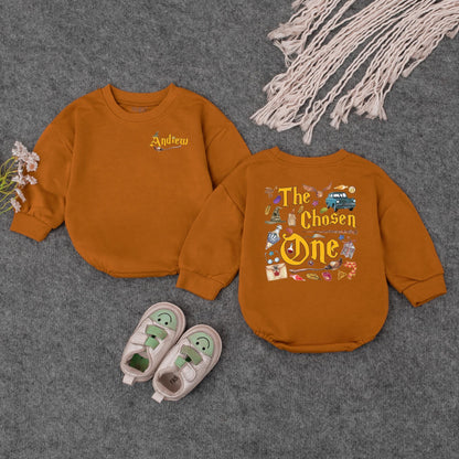 Custom The Chosen One Birthday Baby Romper Magic 1st Birthday Bodysuit Wizard Camping Party Outfit