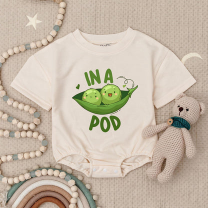 Twin Onesies, Two Peas in a Pod Twin Baby Outfits, Newborn Twin Boy or Girl Outfits, Newborn Gift for Twins