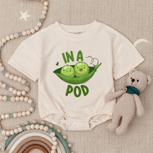 Twin Onesies, Two Peas in a Pod Twin Baby Outfits, Newborn Twin Boy or Girl Outfits, Newborn Gift for Twins