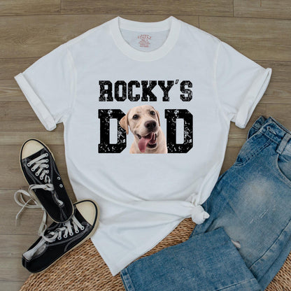 Custom Dog Dad Shirt with Photo - Personalized Gift for Dog Lovers, Father's Day Gift for Dads, Pet Photo Shirt