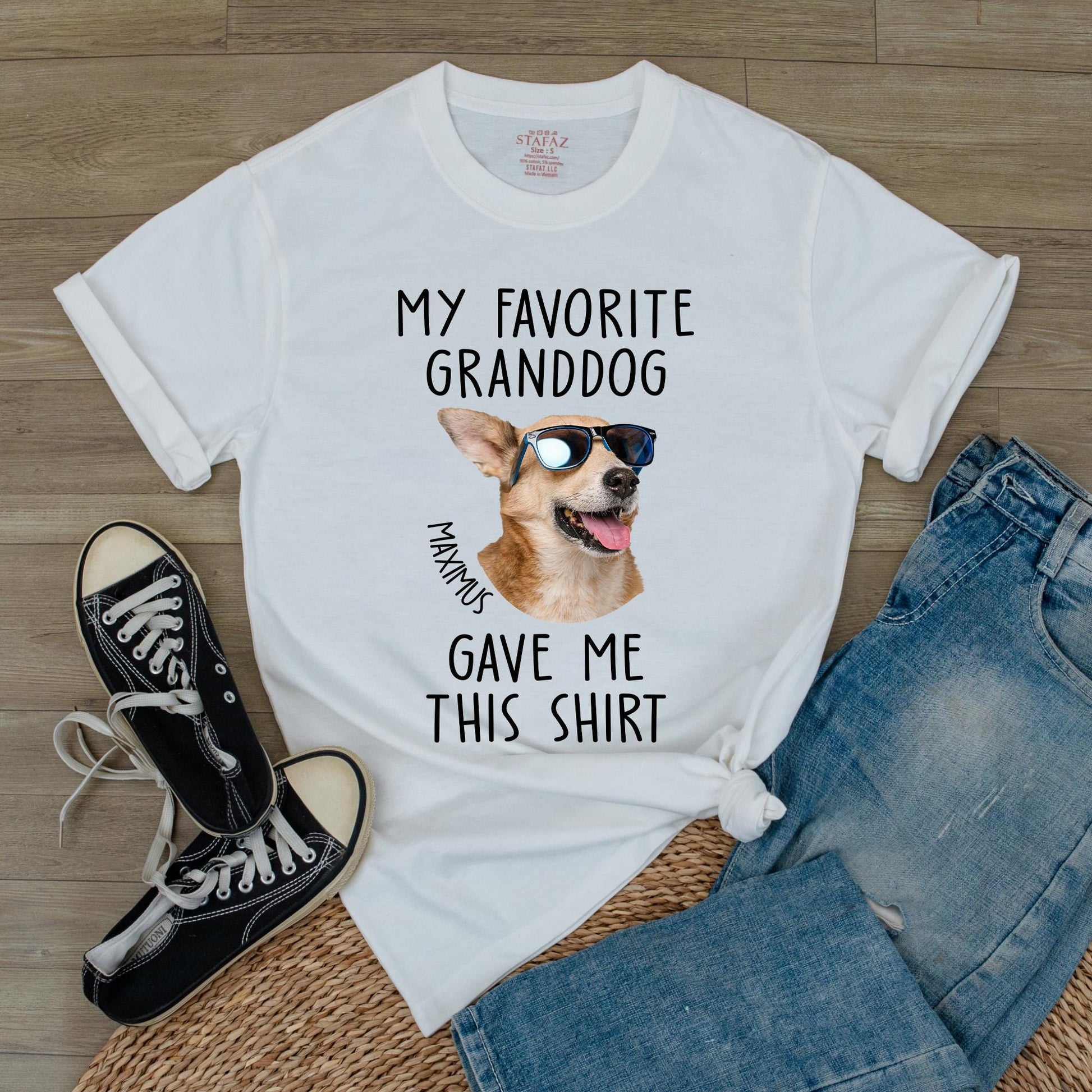 Custom Photo Dog Dad Shirt, Funny Gift for Dog Lovers, Personalized Father's Day Birthday Tee, Dog Papa Gift, Comfortable Cotton