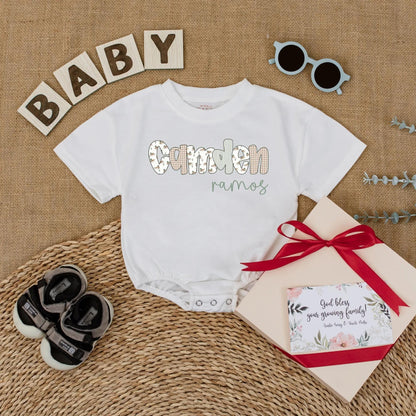 Custom Name Mallard Duck Baby Romper | Personalized Duck Hunting Baby Boy Outfit, Nature Gift, Rustic Baby Shower