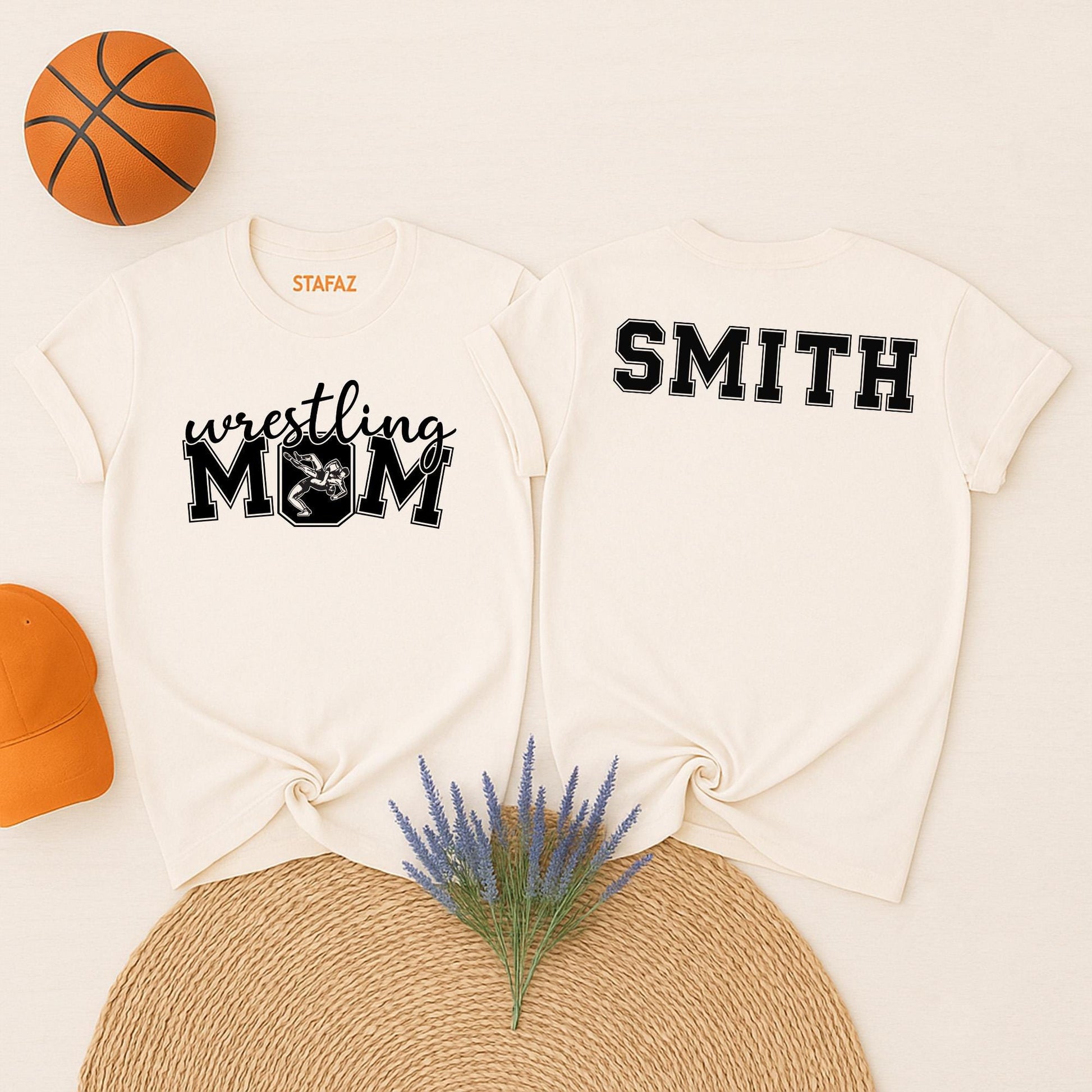 Custom Wrestling Mom Name Number Shirt Cute Wrestling Mom Gifts Personalized Color Wrestling Mama Tee
