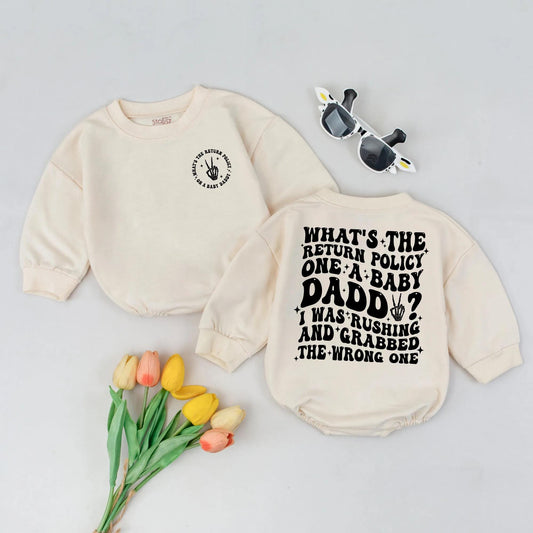 Funny Father's Day Baby Bubble Romper - Daddy Joke Toddler Bodysuit - Summer Baby Clothes Gift (Cute & Hilarious)