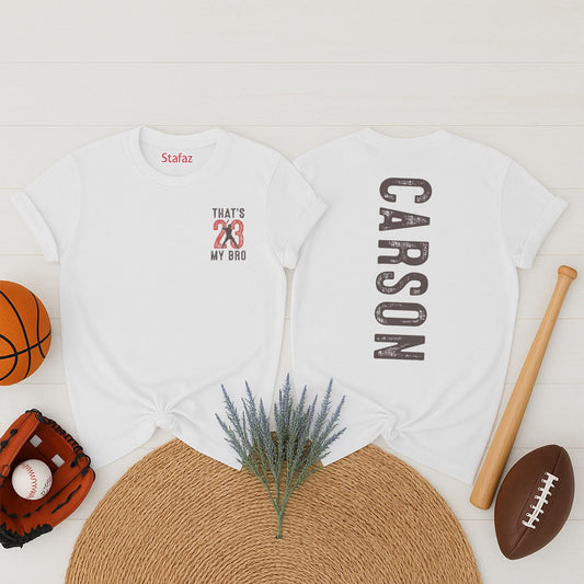 Custom Name Baseball Sister T-Shirt Gameday Baseball Sis Shirt Your Name Number