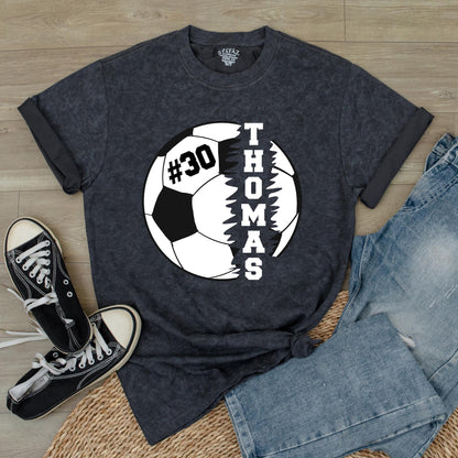 Personalized Soccer T-Shirt for Moms and Players, Sport Graphic Tee Gift, Comfortable Outfit for Fan Gifts & Apparel