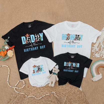 Cowboy Birthday Matching Family Shirts My First Rodeo Western Birthday Outfit Dad Mom Rodeo Theme Gift