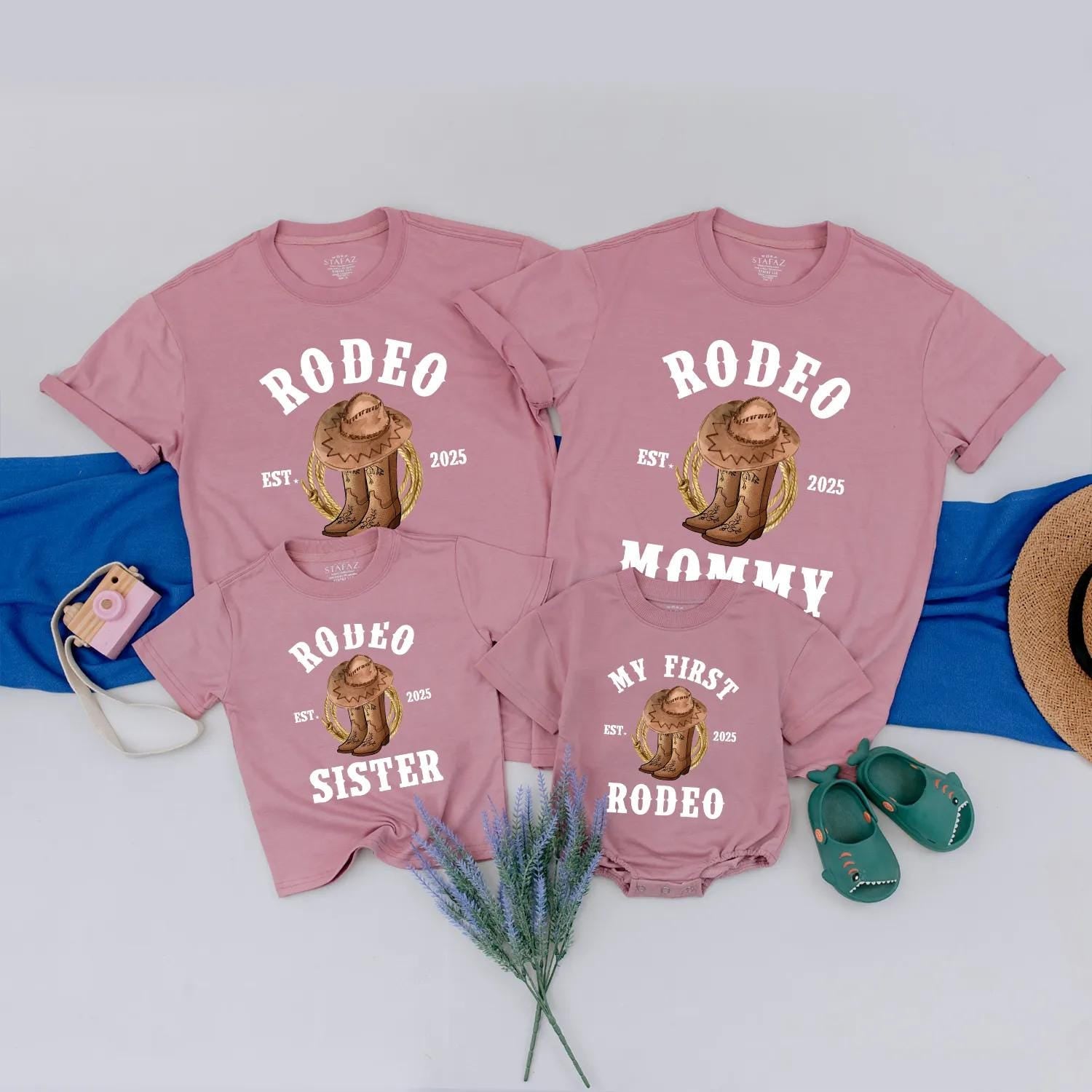 My First Rodeo Birthday Matching Family Shirts: Cowboy 1st Birthday Outfit, Western Baby Boy Tee, Rodeo Party Clothes