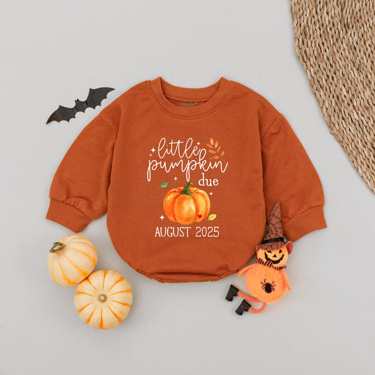 Our Little Pumpkin Due August 2025 Babysuit Cute Fall Pregnancy Announcement Baby Girl Gift