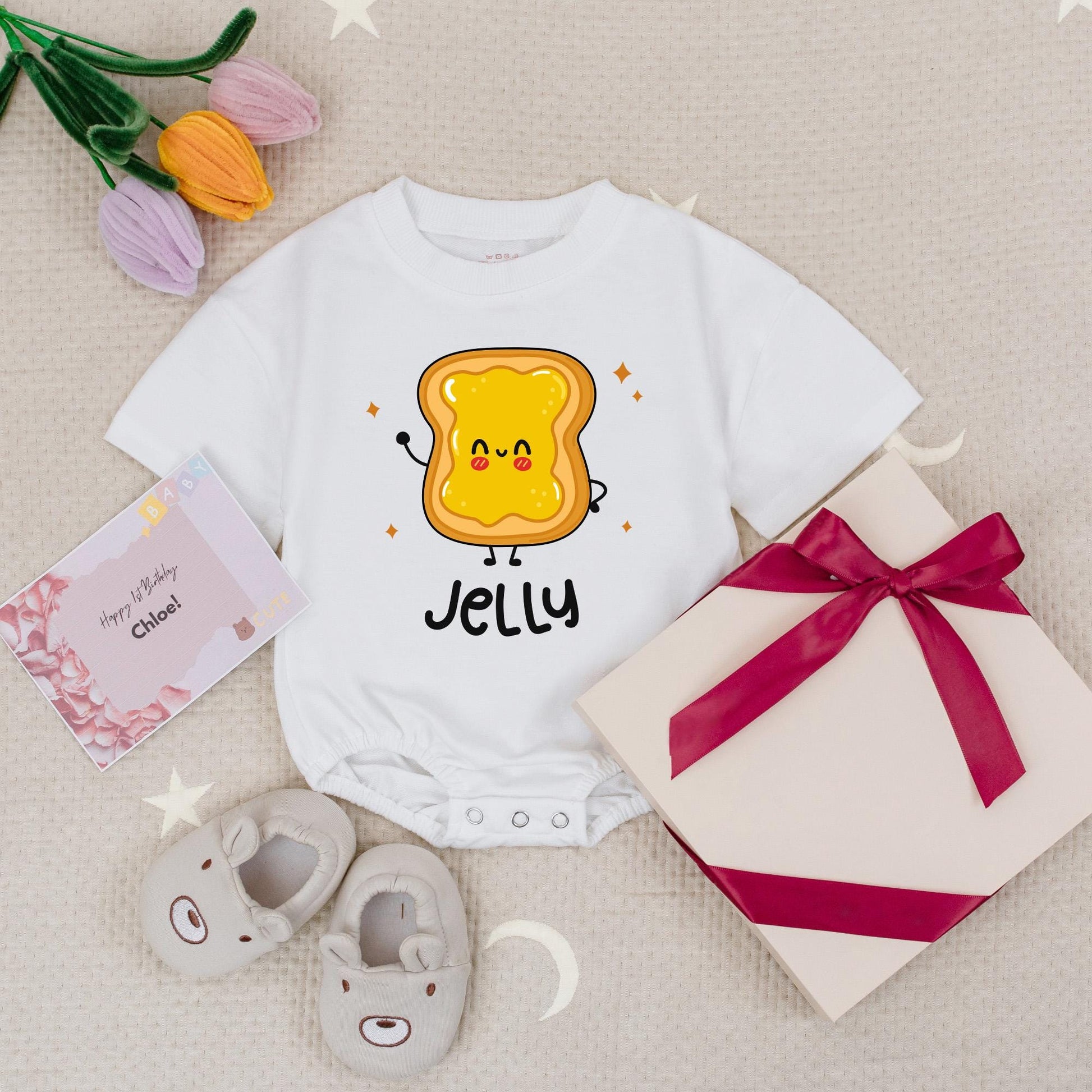 Peanut Butter Jelly Best Friends Twin Baby Romper Cute Foodie Siblings Outfits Baby Shower Gift