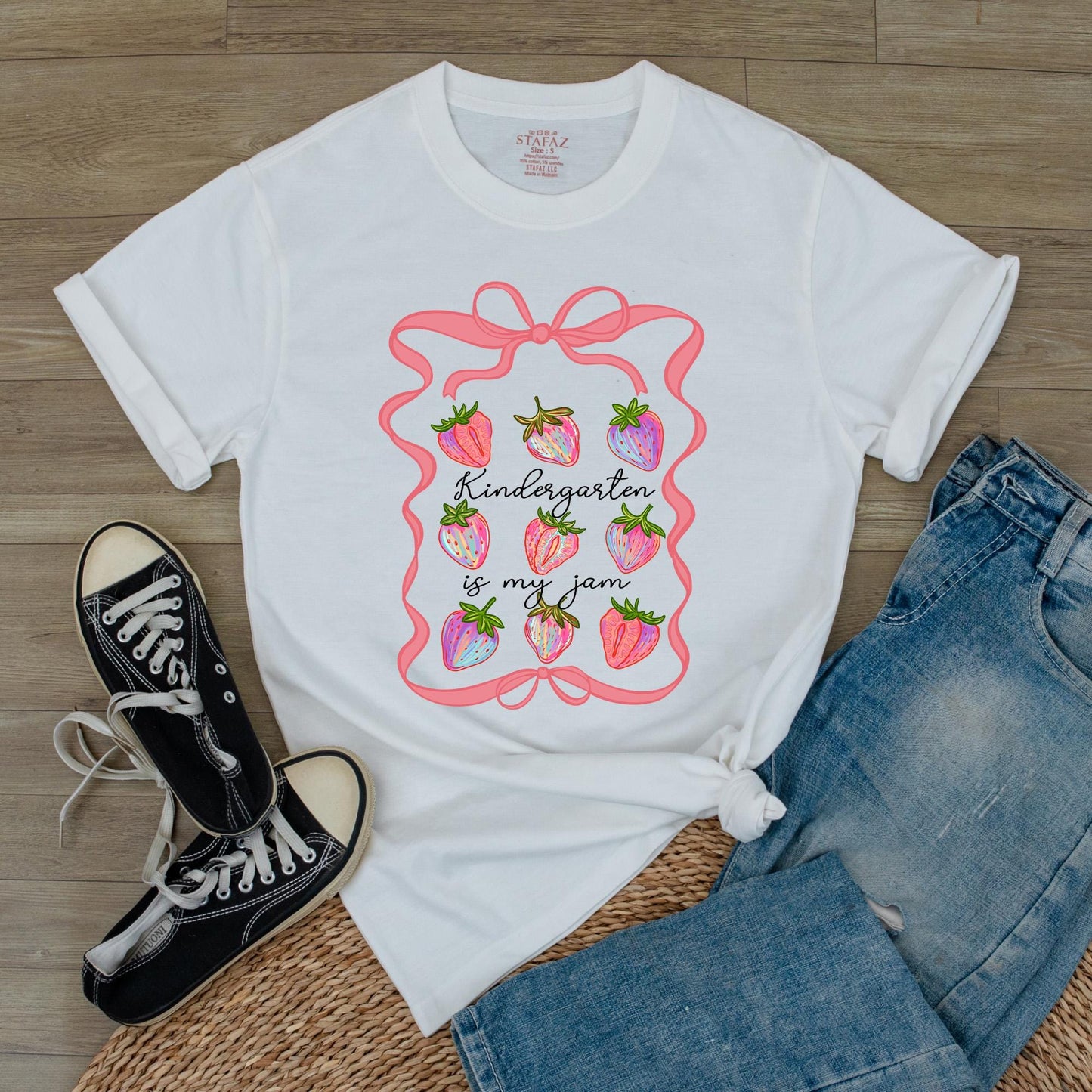 Kindergarten Is My Jam Teacher Shirt Gift, Special Ed Teacher Gift, Back to School Elementary Teacher Tee, Kinder Squad, Comfy Cotton