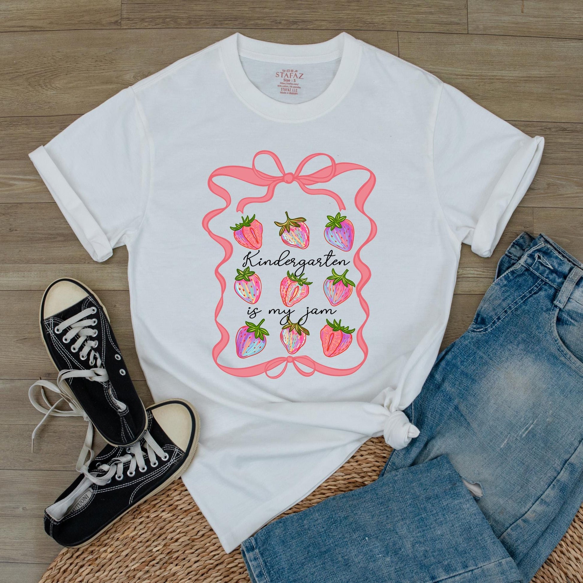 Kindergarten Is My Jam Teacher Shirt Gift, Special Ed Teacher Gift, Back to School Elementary Teacher Tee, Kinder Squad, Comfy Cotton