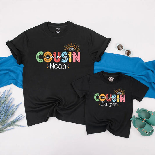 Custom Cousin Camp Matching Shirts 2025 Summer Family Camping Outfits Cute Camp Life Trip Clothes Cousin Camping Summer Camp