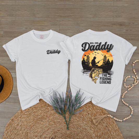 Reel Cool Dad Fishing T-Shirt: Funny Fishing Gift for Dad, Father's Day, Retro Shirt for Fishermen, Fishing Dad Clothes