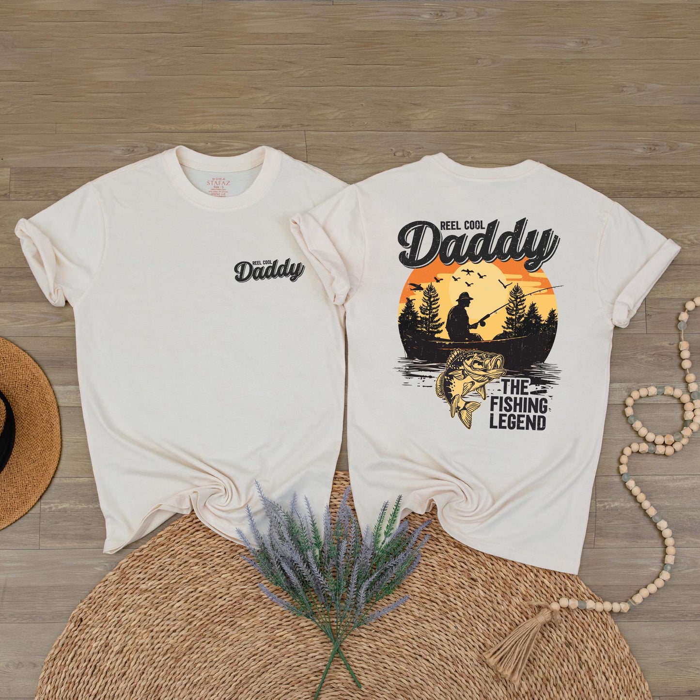 Reel Cool Dad Fishing T-Shirt: Funny Fishing Gift for Dad, Father's Day, Retro Shirt for Fishermen, Fishing Dad Clothes