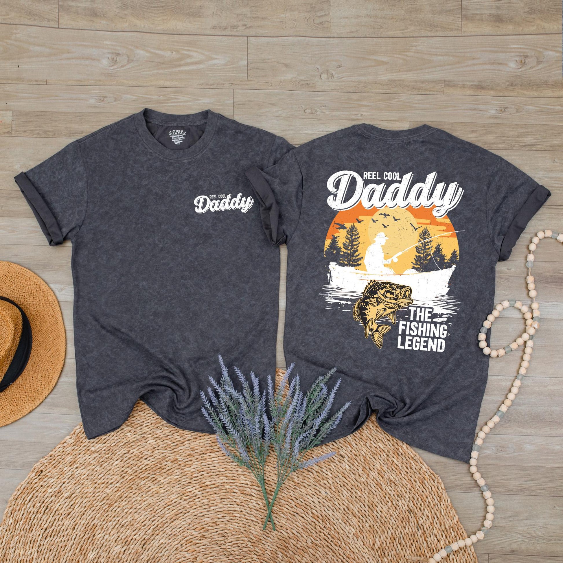 Reel Cool Dad Fishing T-Shirt: Funny Fishing Gift for Dad, Father's Day, Retro Shirt for Fishermen, Fishing Dad Clothes