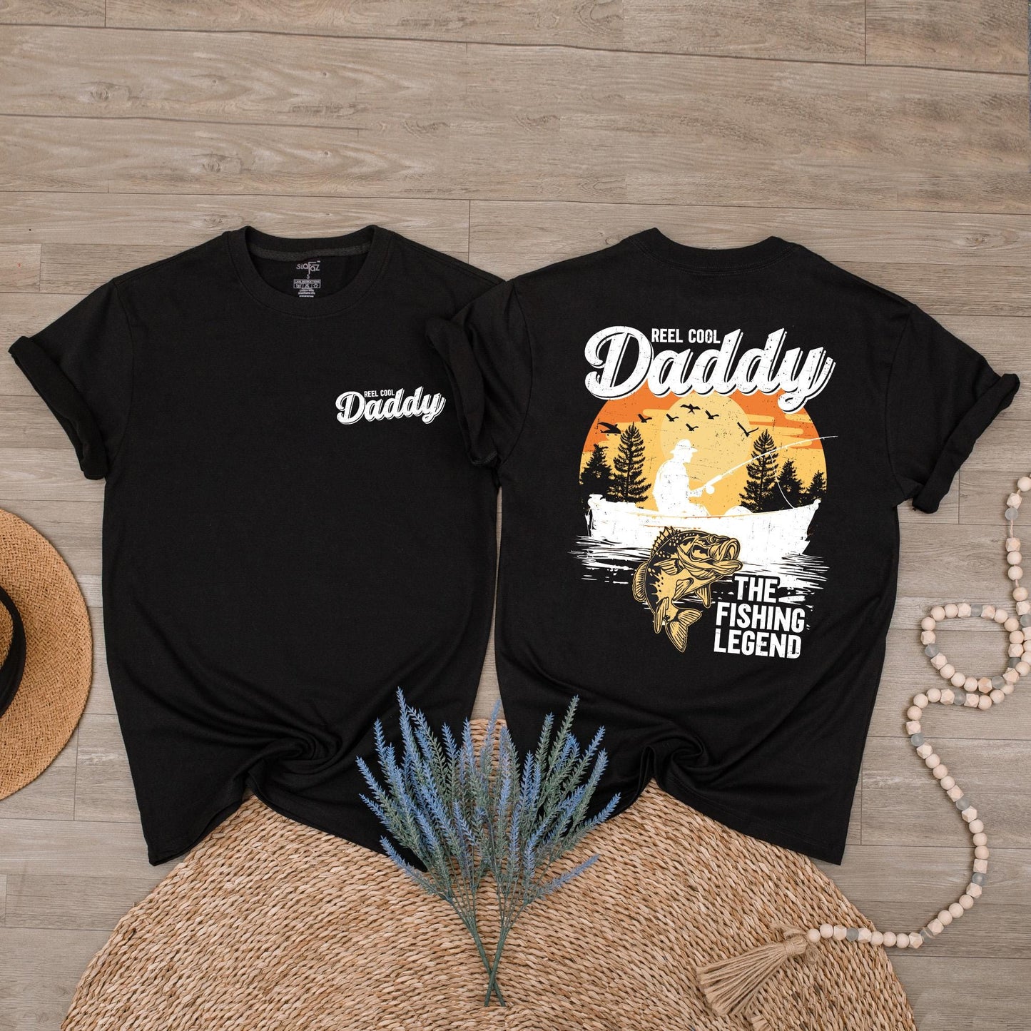 Reel Cool Dad Fishing T-Shirt: Funny Fishing Gift for Dad, Father's Day, Retro Shirt for Fishermen, Fishing Dad Clothes