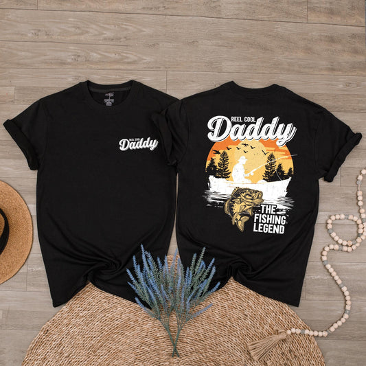 Reel Cool Dad Fishing T-Shirt: Funny Fishing Gift for Dad, Father's Day, Retro Shirt for Fishermen, Fishing Dad Clothes