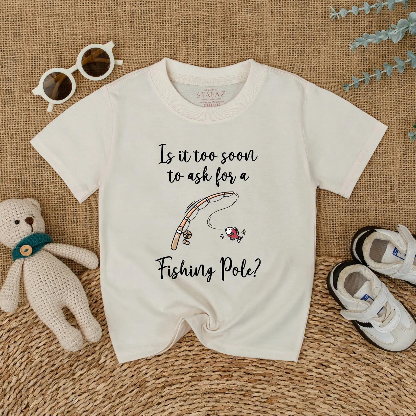 Is It Too Soon To Ask For A Fishing Pole Baby Romper Cute Fishing Bodysuit Pregnancy Announcement Gift for Baby Boy or Girl Outdoors