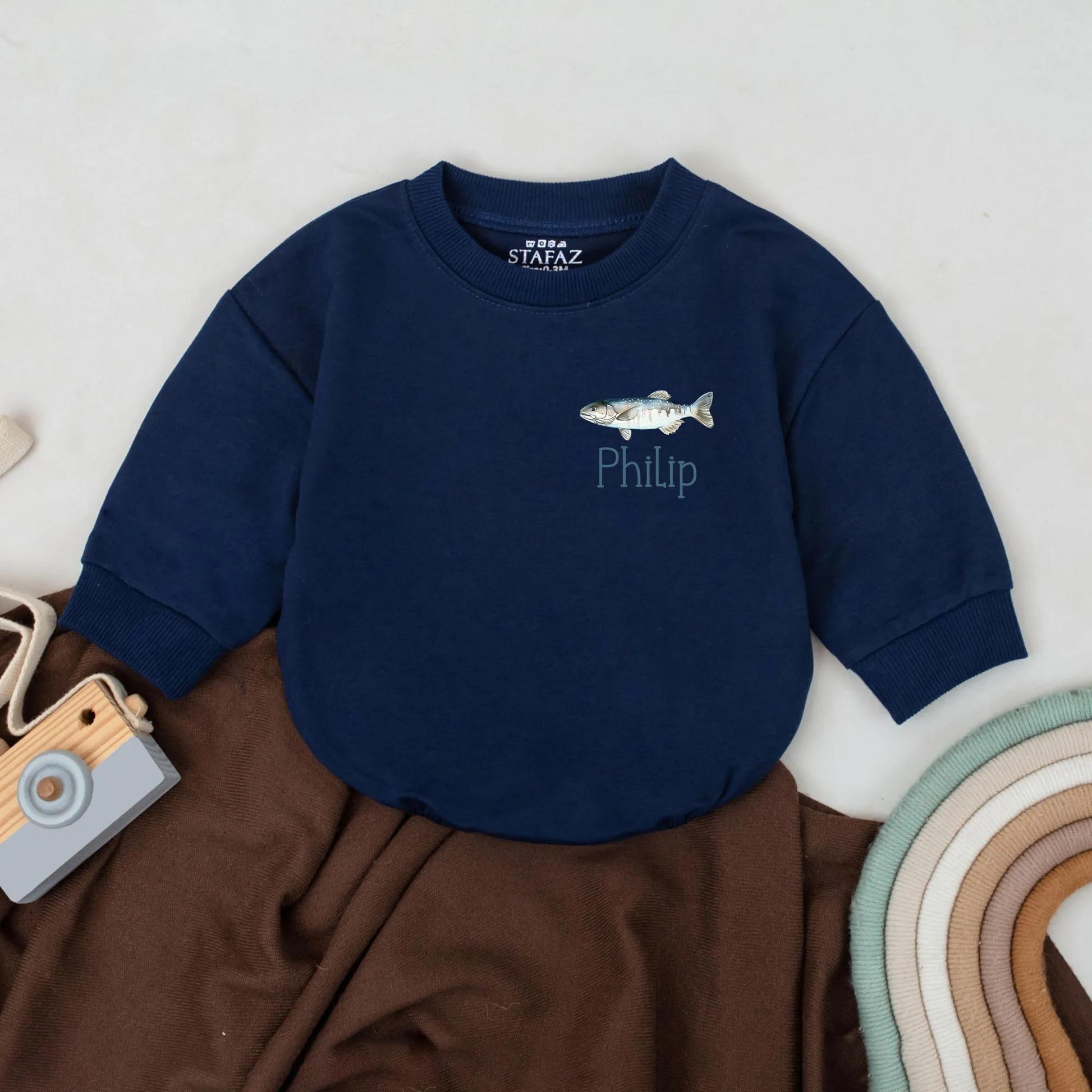 Lil' Fisherman Custom Baby Boy Romper, Personalized Name Outfit, Future Angler Clothes, Unique Baby Shower Gift, Outdoor Adventure Cotton (138 chars)