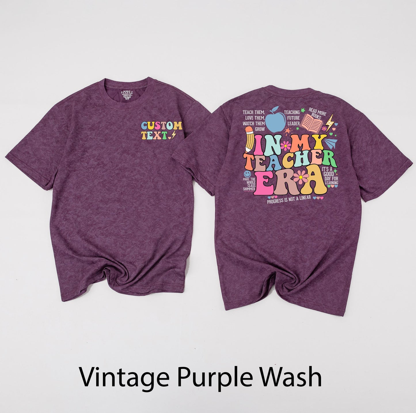 Personalized In My Teacher Era Shirt for Back to School First Grade Teacher Appreciation Gift with Your Name Elementary Kindergarten New Teacher Tee
