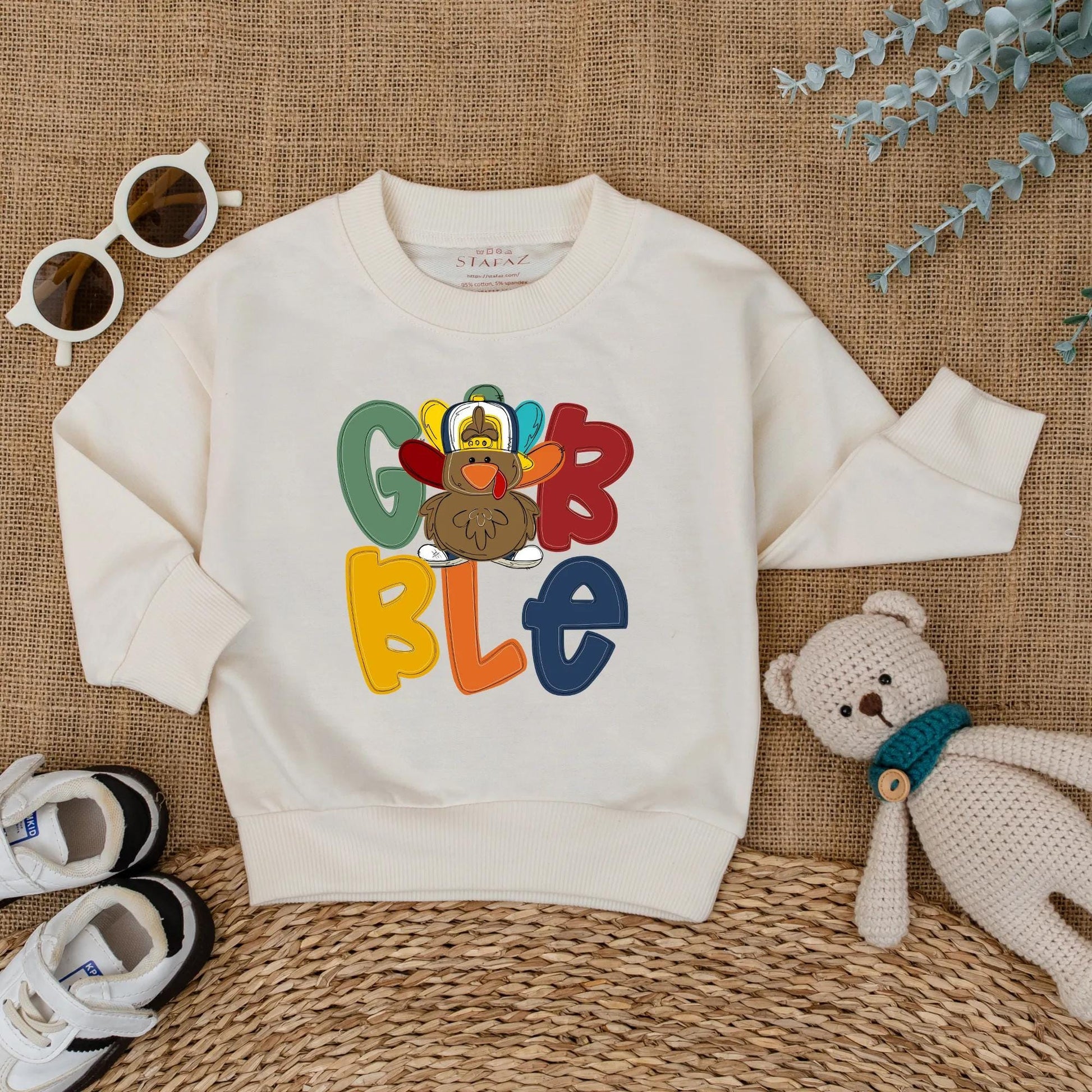 Gobble Turkey Baby Romper for Thanksgiving! Cute Fall Outfit & Baby Shower Gift for Thanksgiving Day, Infant & Toddler
