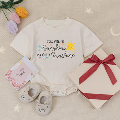 Sunshine Twins Baby Romper Set: You Are My Sunshine Bodysuits, Cute Matching Outfits for Little Besties, Happy Rainbow Baby Shower Gift, Soft Cotton (138 chars)