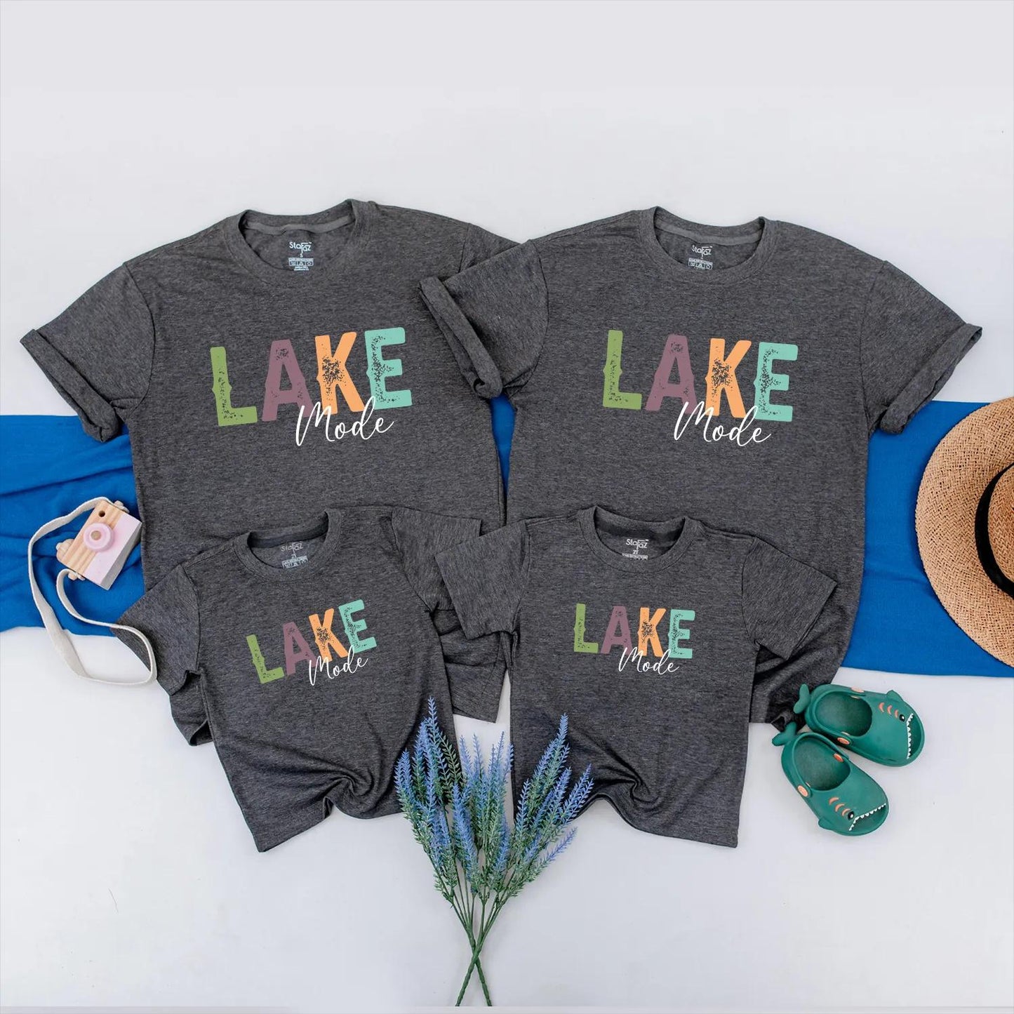 Matching Family Lake Mode Shirts, Custom Summer Vacation Outfits, Personalized Lake Trip Tee, Gift for Lake Lovers