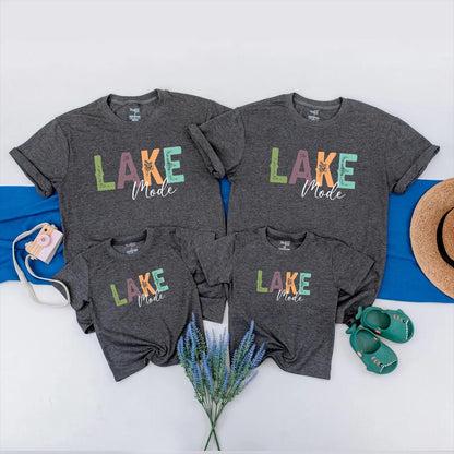 Matching Family Lake Mode Shirts, Custom Summer Vacation Outfits, Personalized Lake Trip Tee, Gift for Lake Lovers
