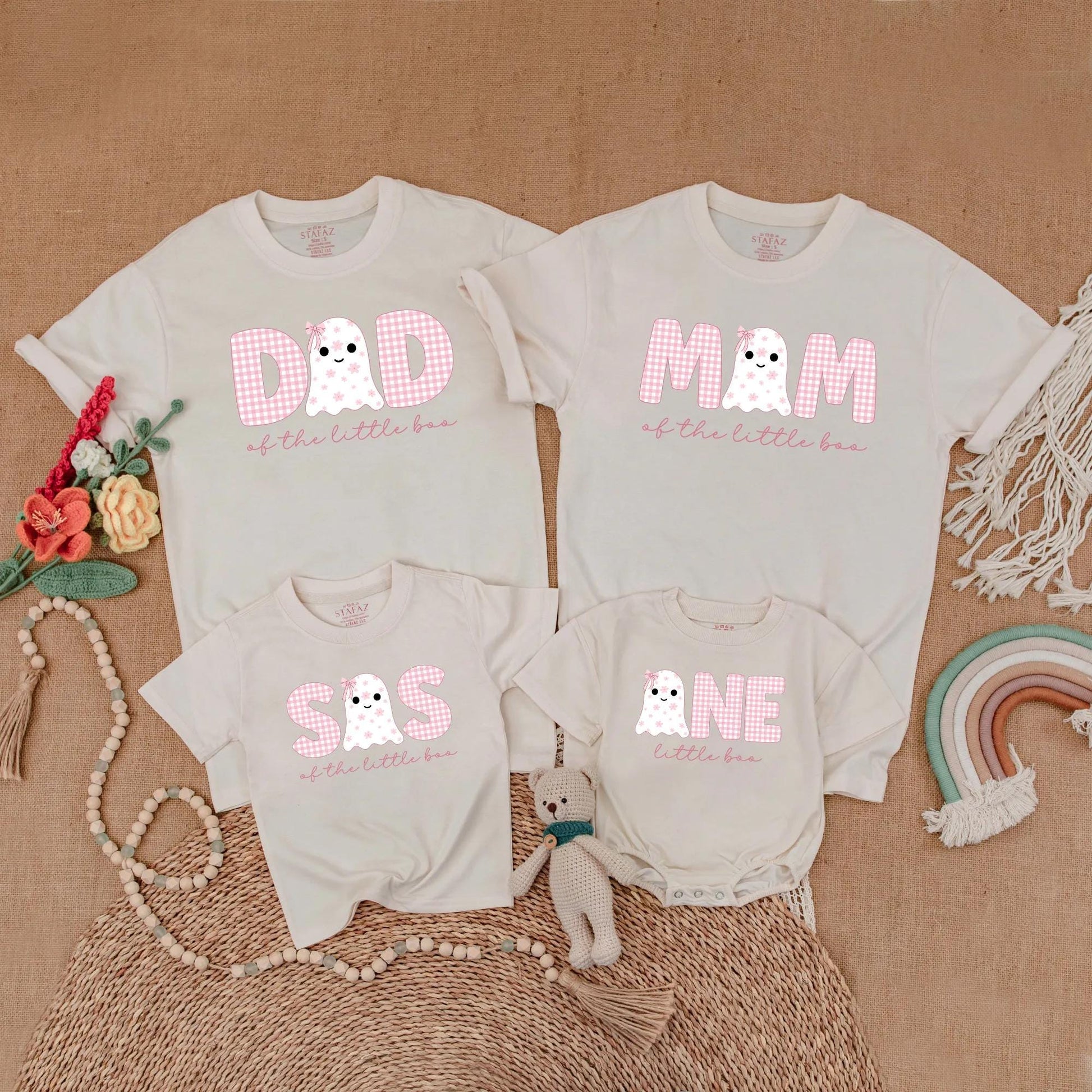 Matching Little Boo First Birthday Shirts, Ghost Family Halloween Outfits, Dad Mom of the Little Boo Gifts