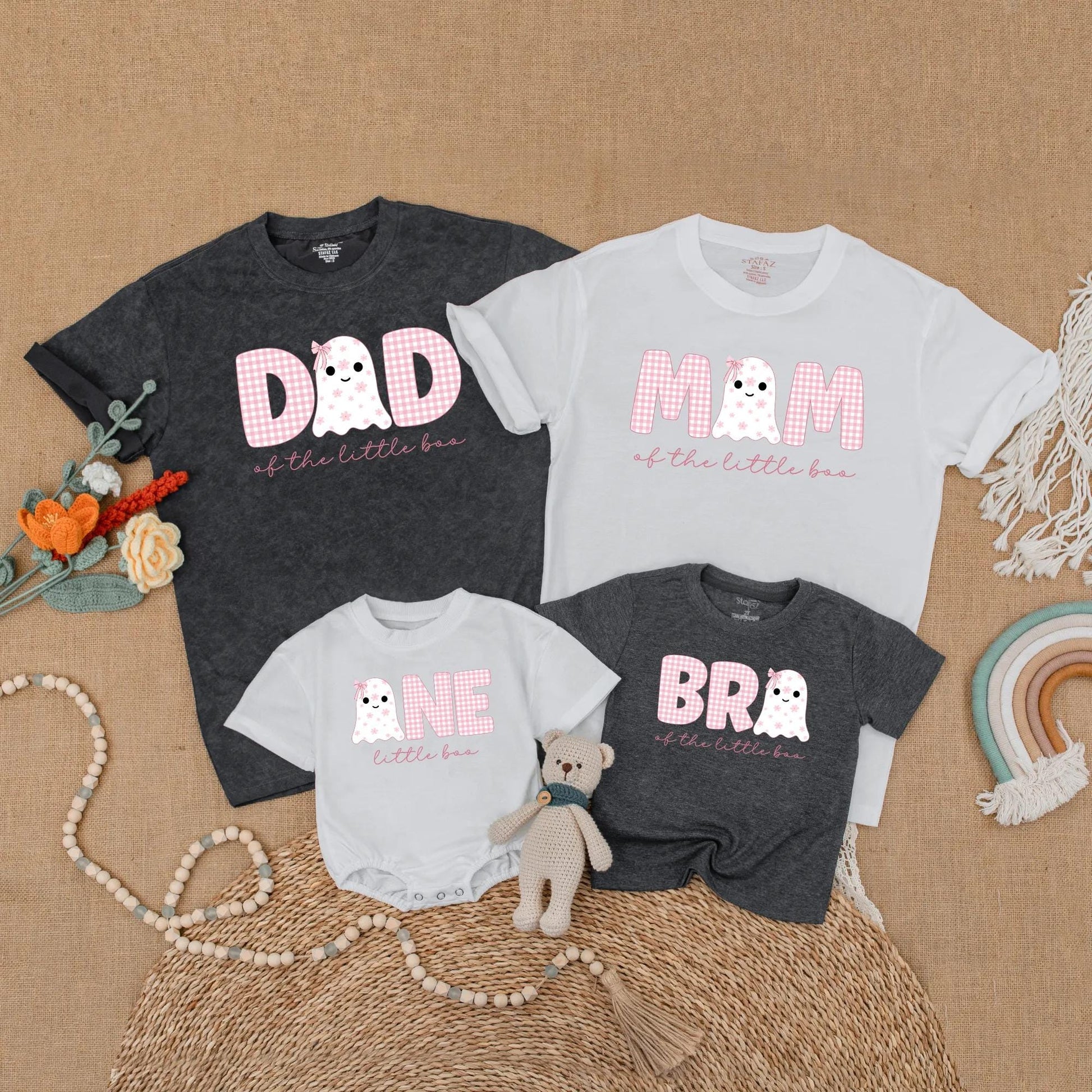 Matching Little Boo First Birthday Shirts, Ghost Family Halloween Outfits, Dad Mom of the Little Boo Gifts